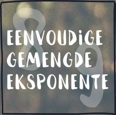 Eenvoudige gemengde eksponente